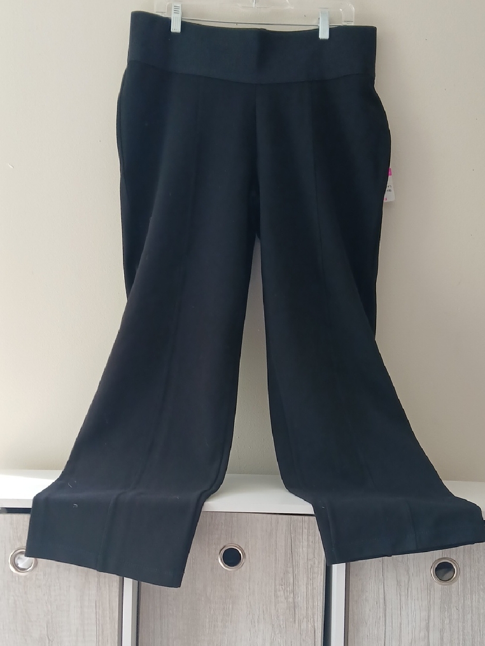 Peter Nygard Black Wide-Leg Knit Pants for Girls